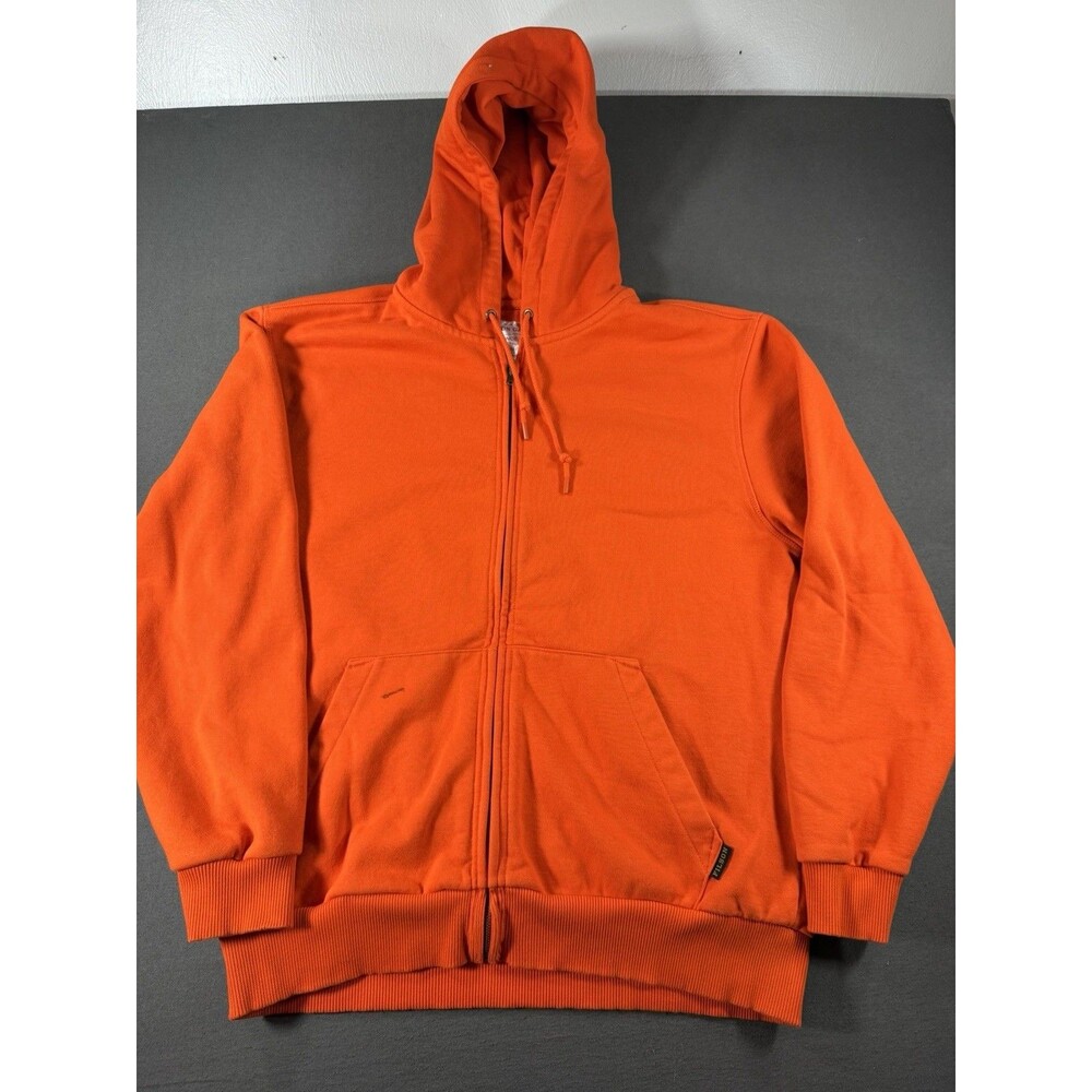CC Filson Full Zip Hoodie Men Large Orange Prospector Heavy Work Wear Sweatshirt